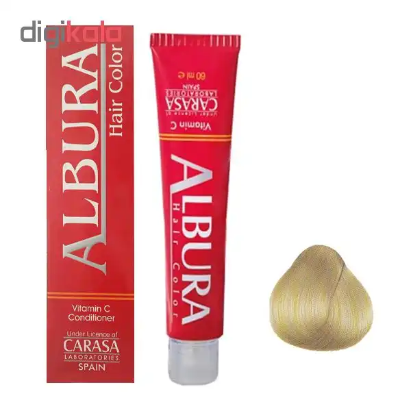 رنگ مو آلبورا مدل carasa شماره 6.37 حجم 100 میلی لیتر رنگ کنفی