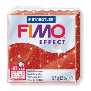 خمیر پلیمری فیمو استدلر مدل افکت Glitter Red کد 202