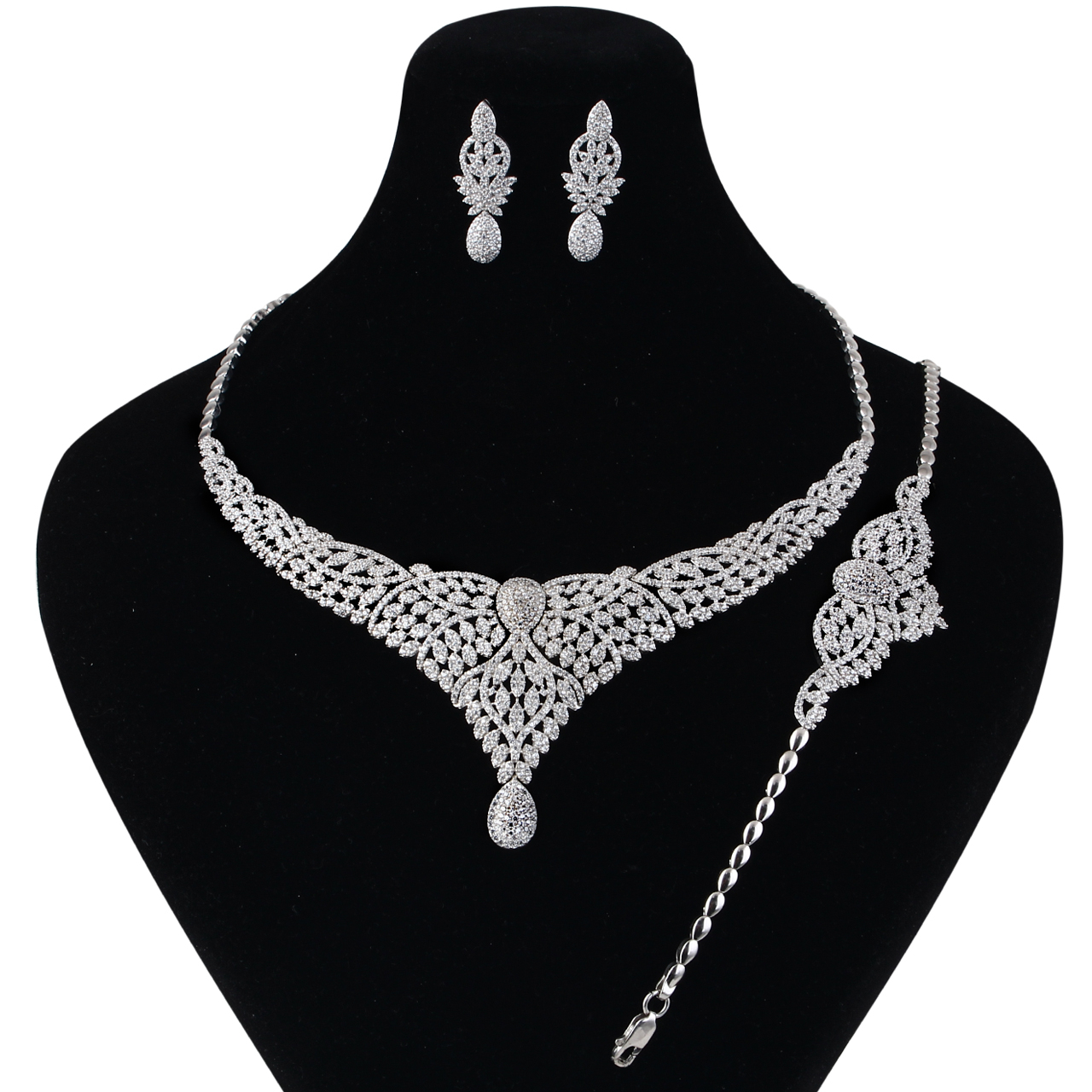 نیم ست نقره زنانه مد و کلاس كد MC-442