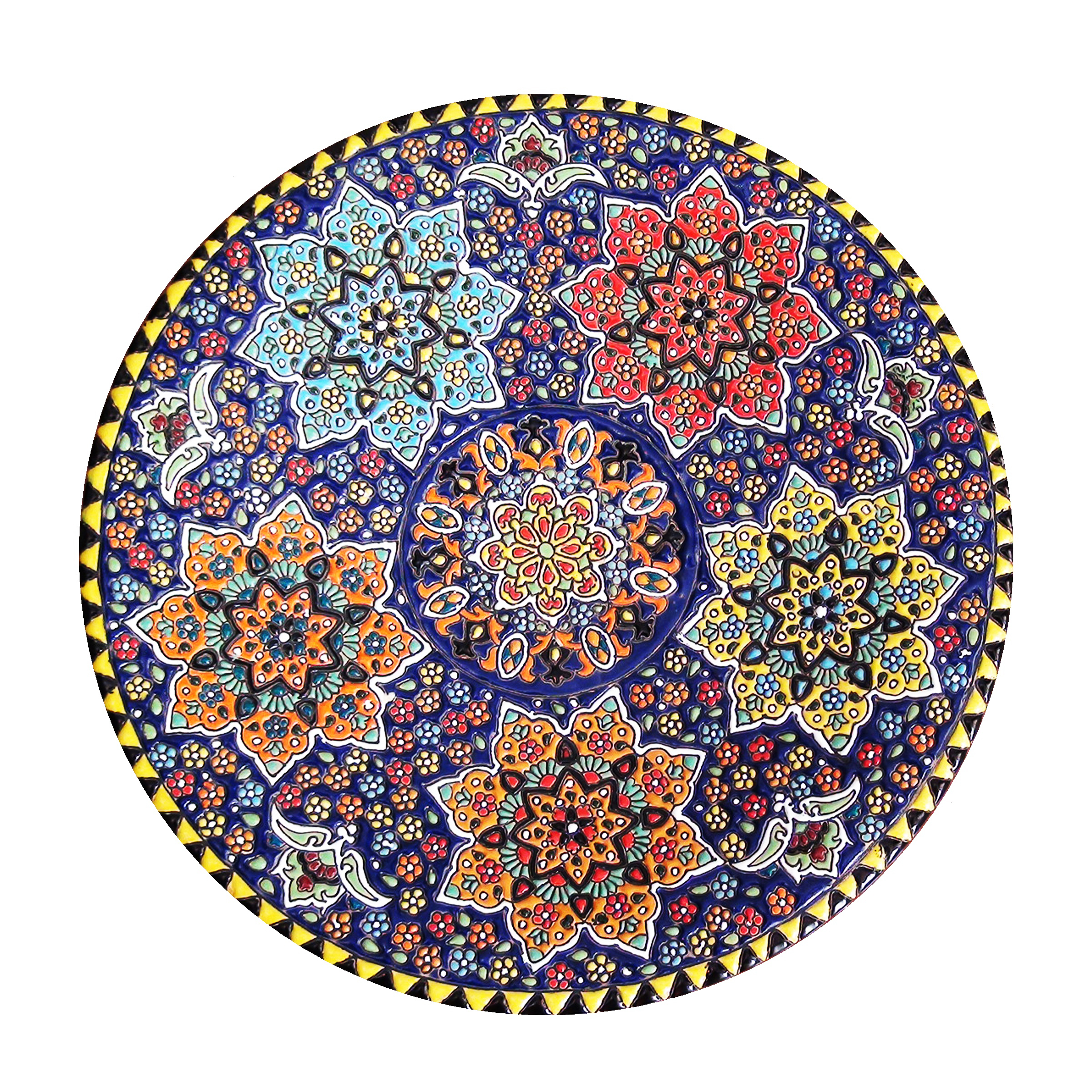 بشقاب میناکاری سفالی کد S 028