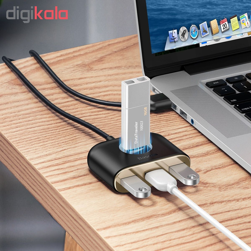هاب 4 پورت USB 2.0 باسئوس مدل CAHUB-AY