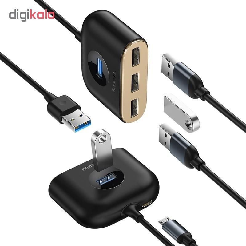 هاب 4 پورت USB 2.0 باسئوس مدل CAHUB-AY