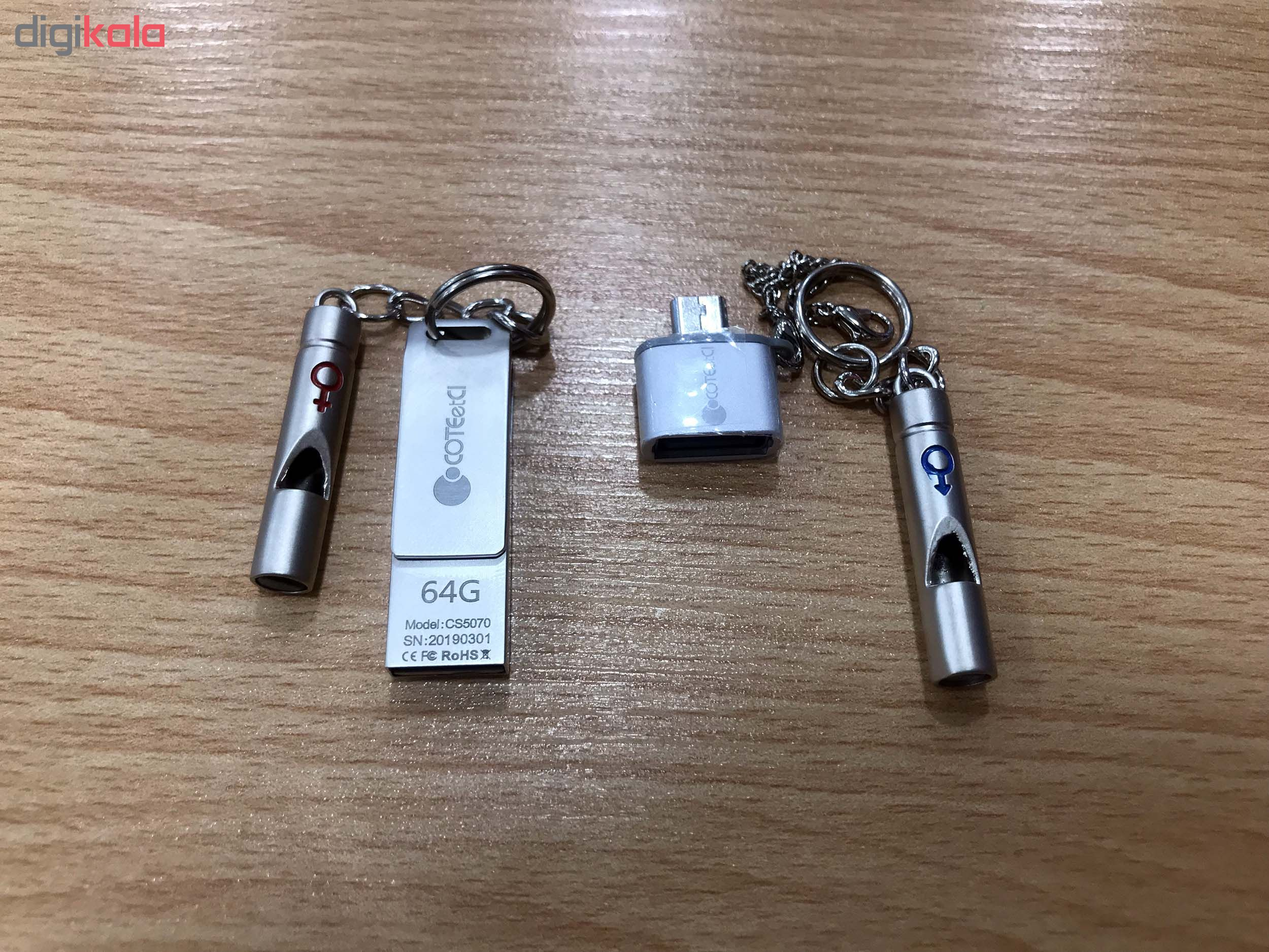 فلش مموری کوتتسی مدل  CS5070 ظرفیت 32 گیگابایت به همراه مبدل OTG microUSB