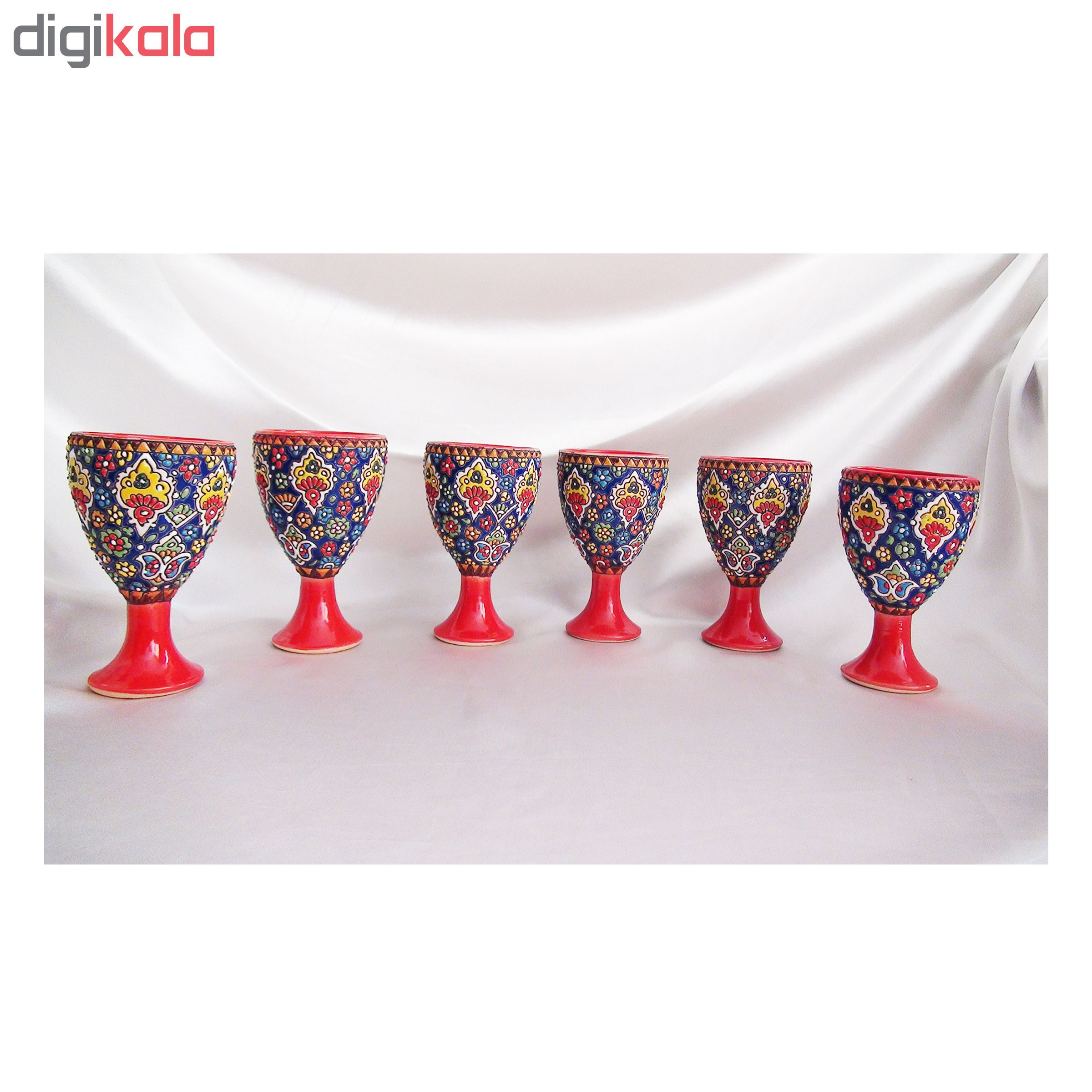 سرویس شربت خوری مینا کاری سفالی کد S 030