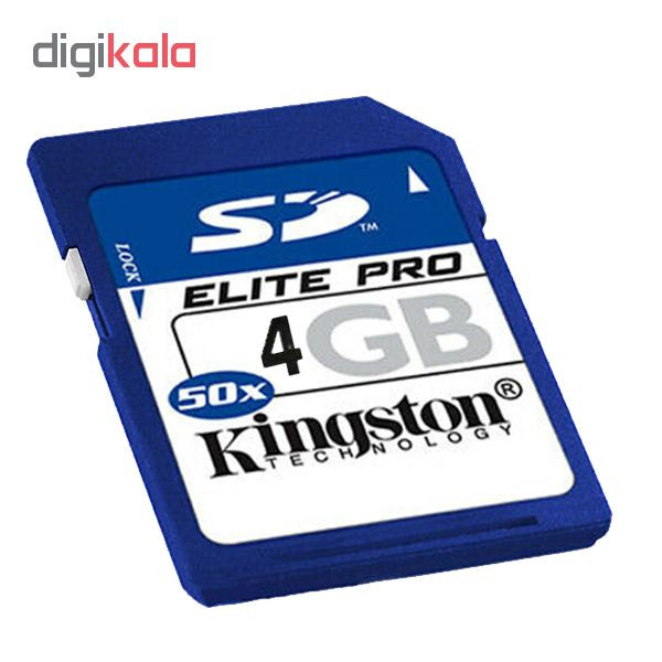 کارت حافظه SD کینگ استون مدل Elite-PRO کلاس 6 استاندارد 50X سرعت 60Mbps ظرفیت 4 گیگابایت