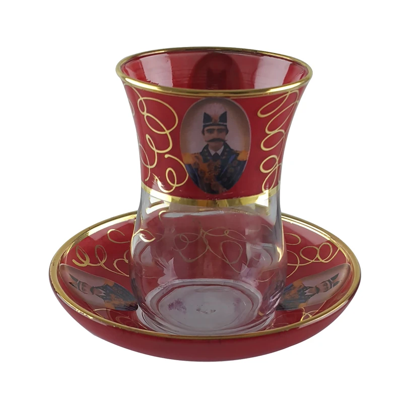 استکان و نعلبکی 12 پارچه طرح شاه عباسی کد M111