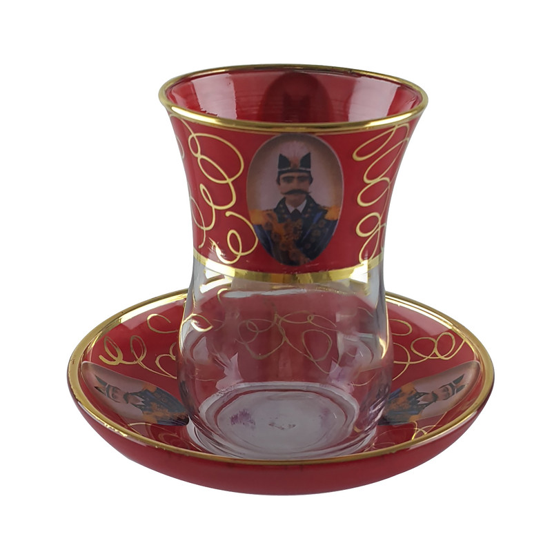 استکان و نعلبکی 12 پارچه طرح شاه عباسی کد M111