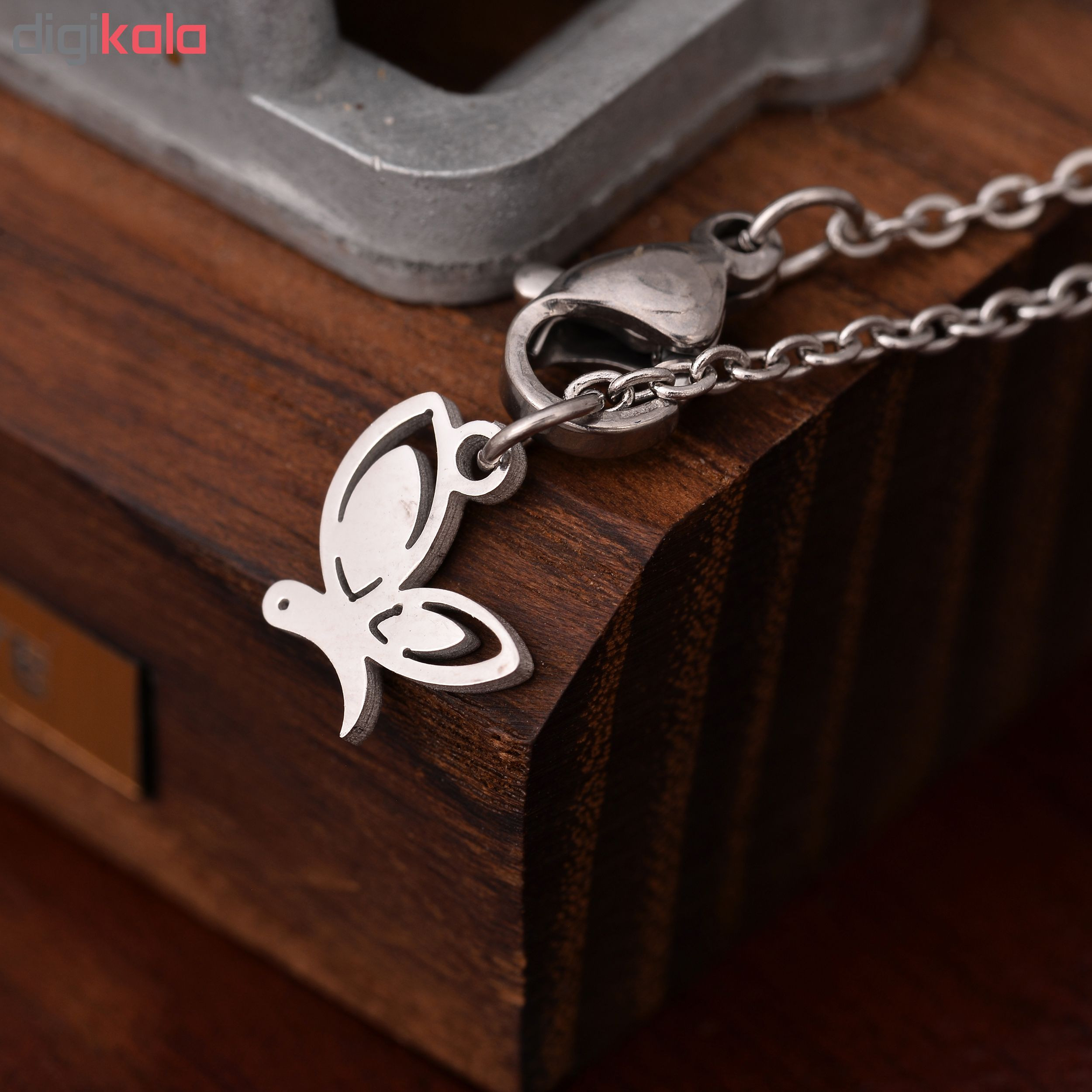 آویز ساعت طرح پروانه کد AS1031