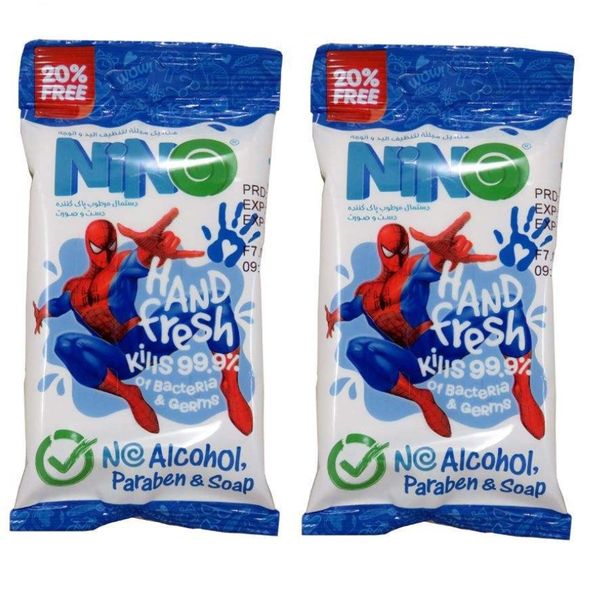 دستمال مرطوب نینو طرح Spider Man مجموعه 2 عددی دستمال مرطوب نینو طرح Spider Man مجموعه 2 عددی