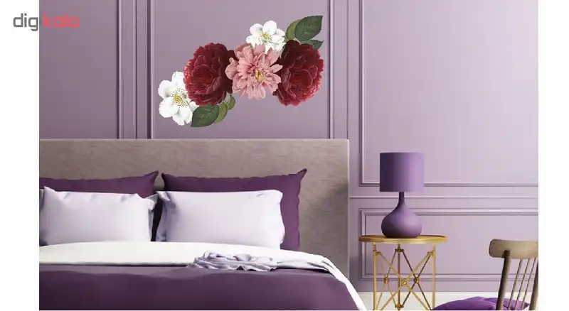 استیکر دیواری طرح گل رز کد 02