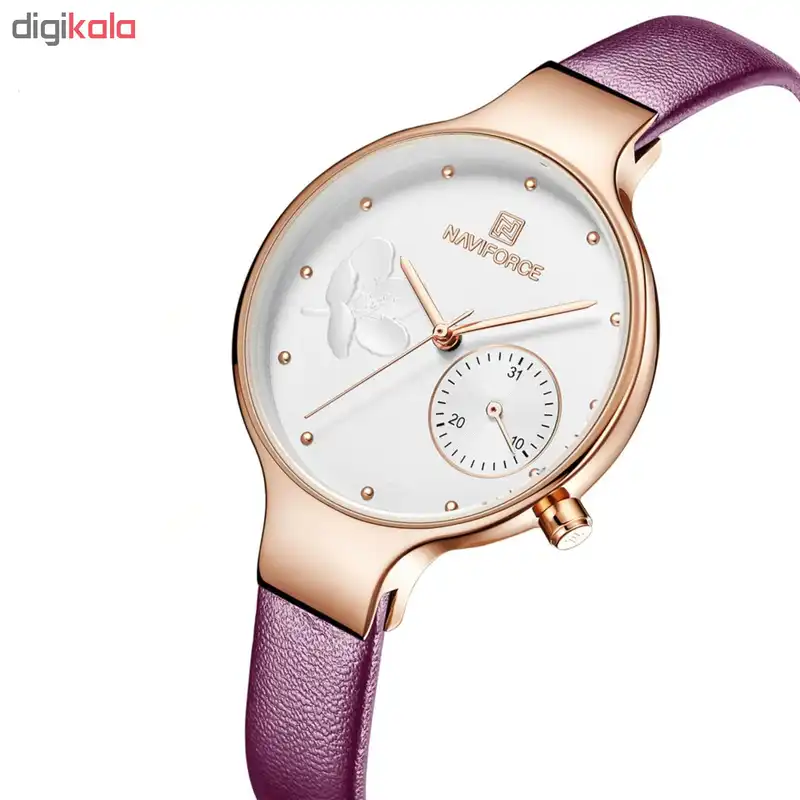 ساعت مچی عقربه ای زنانه نیوی فورس کد NF5001-FL-RG