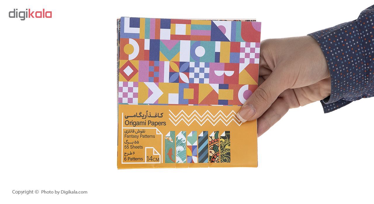 کاغذ اوریگامی طرح فانتزی بسته 60 عددی -  - 5