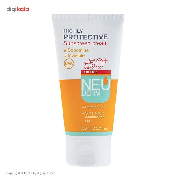 کرم ضد آفتاب نئودرم مدل Highly Protective SPF50 حجم 50 میلی لیتر