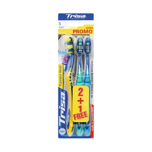 Trisa Super Promo Flexible Head Soft Toothbrush 3 Pcs