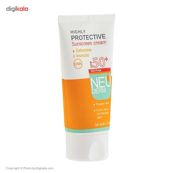 کرم ضد آفتاب نئودرم مدل Highly Protective SPF50 حجم 50 میلی لیتر