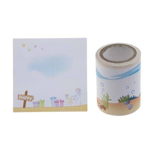 کاغذ یادداشت چسب دار پییرسز کد 008 به همراه چسب نواری کاغذی