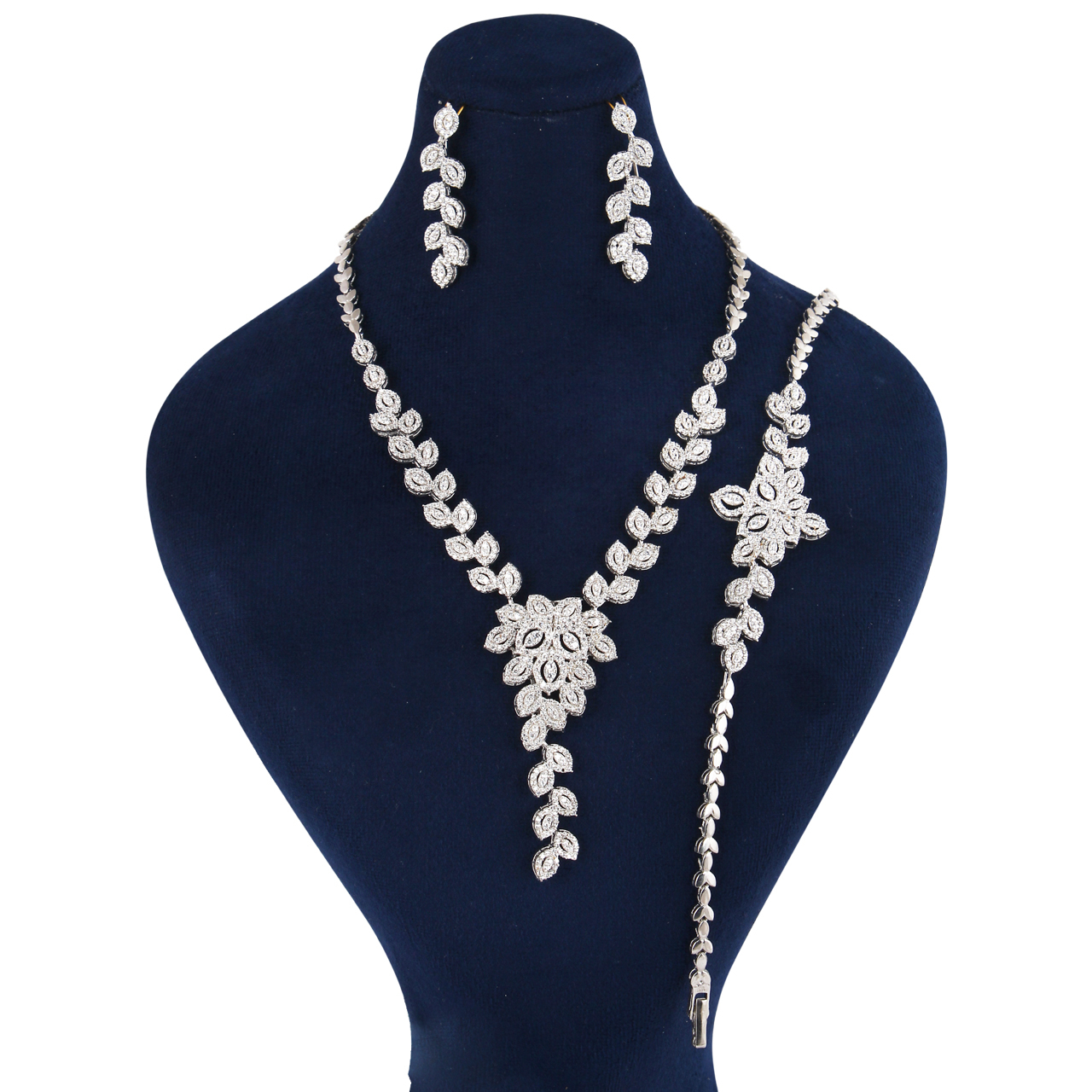 نیم ست نقره زنانه مد و کلاس کد MC-054