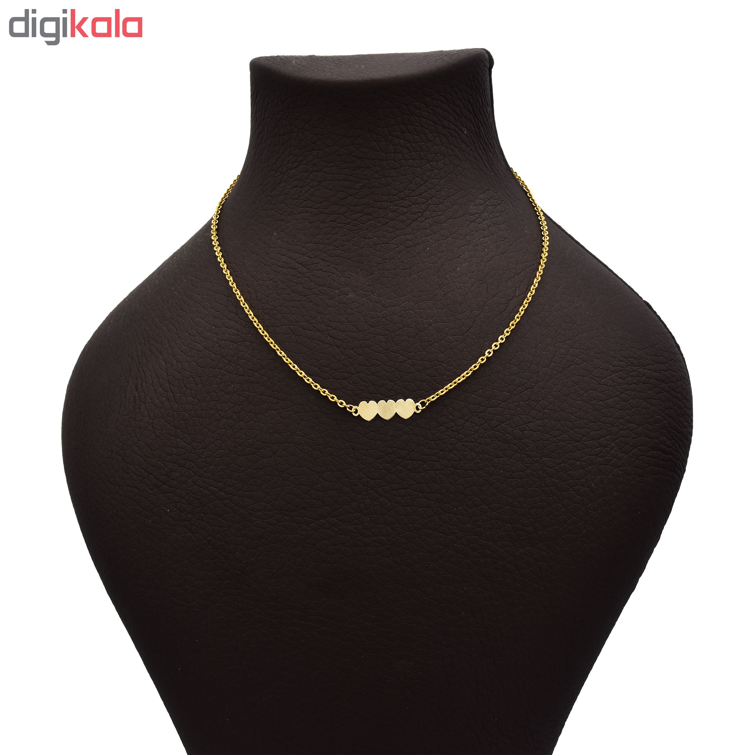 گردنبند طلا 18 عیار زنانه طرح قلب کد 430M148