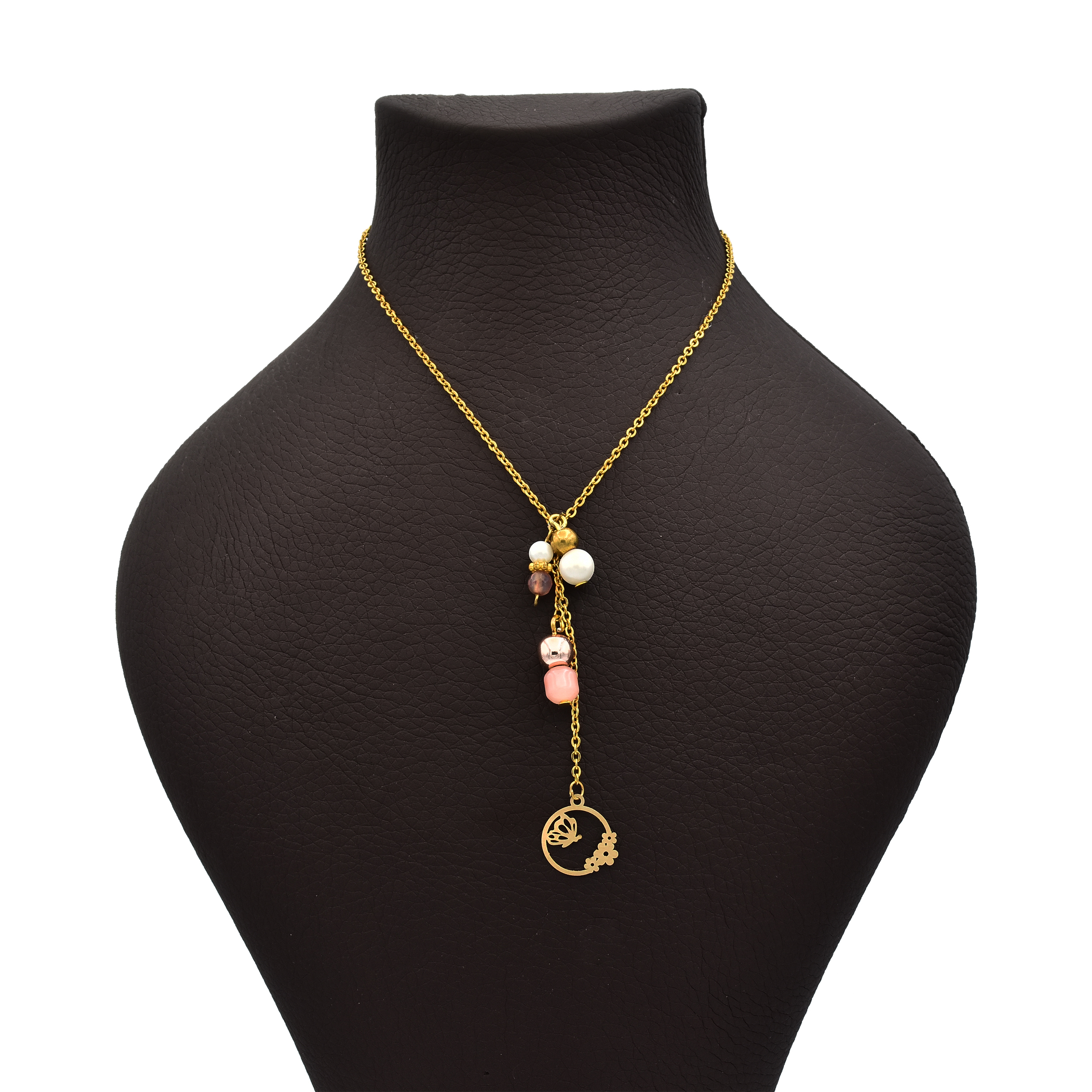 گردنبند طلا 18 عیار زنانه طرح پروانه کد 432M150