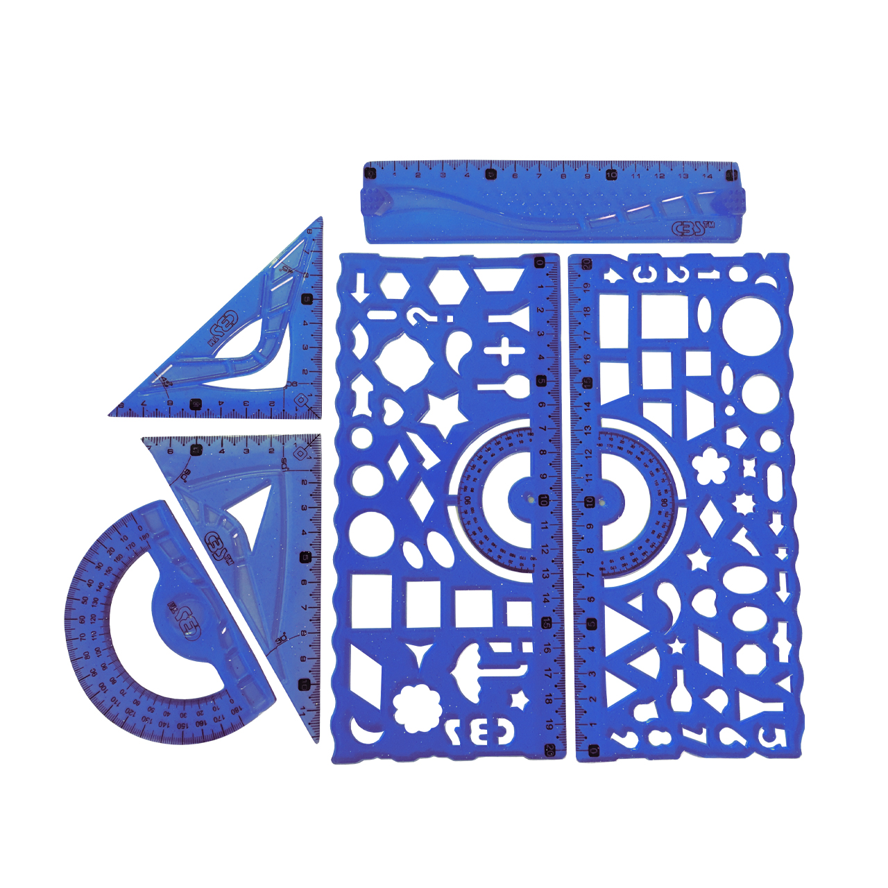 ست خط کش سی بی اس کد N01 مجموعه 6 عددی 