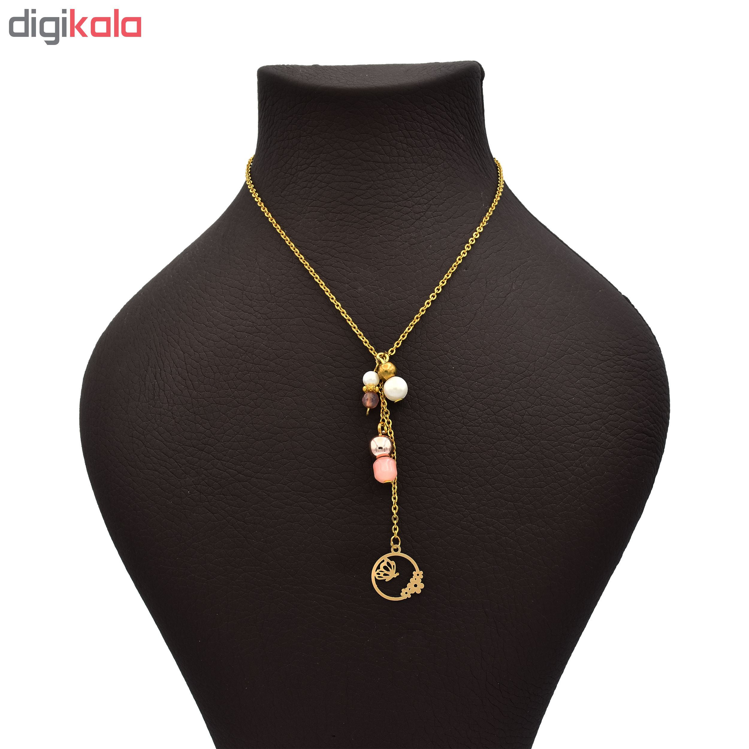 گردنبند طلا 18 عیار زنانه طرح پروانه کد 432M150