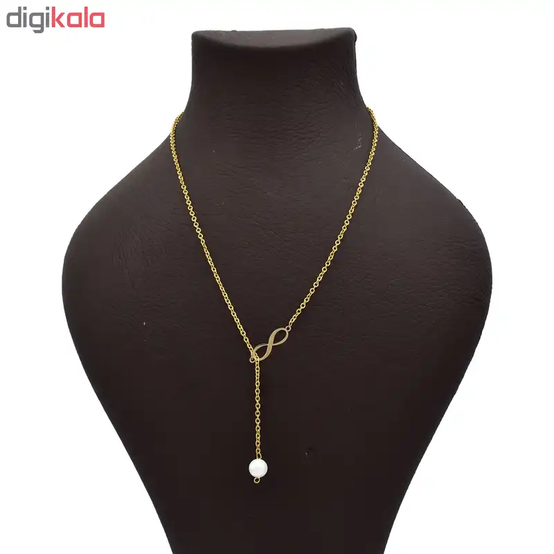 گردنبند طلا 18 عیار زنانه طرح بینهایت کد 433M151