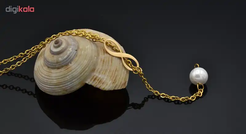 گردنبند طلا 18 عیار زنانه طرح بینهایت کد 433M151