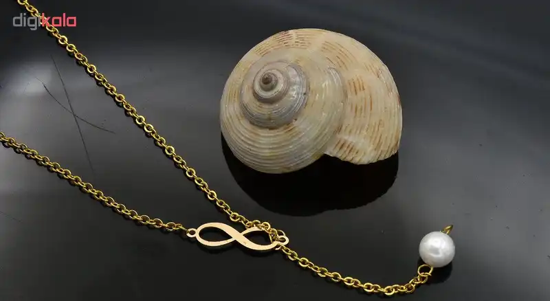 گردنبند طلا 18 عیار زنانه طرح بینهایت کد 433M151