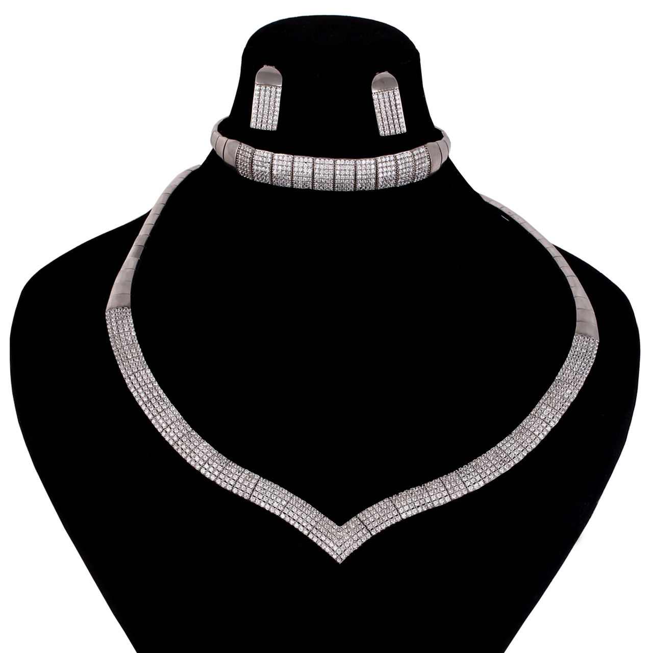 نیم ست نقره زنانه مد و کلاس کد MC-249