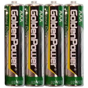 باتری نیم قلمی گلدن پاور مدل Eco Total  Heavy Duty بسته 4 عددی