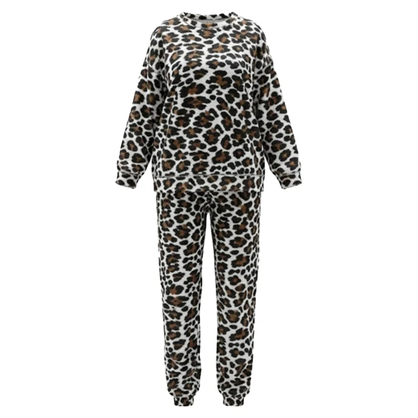 ست بلوز و شلوار راحتی زنانه مدل تدی پلنگی کد 1