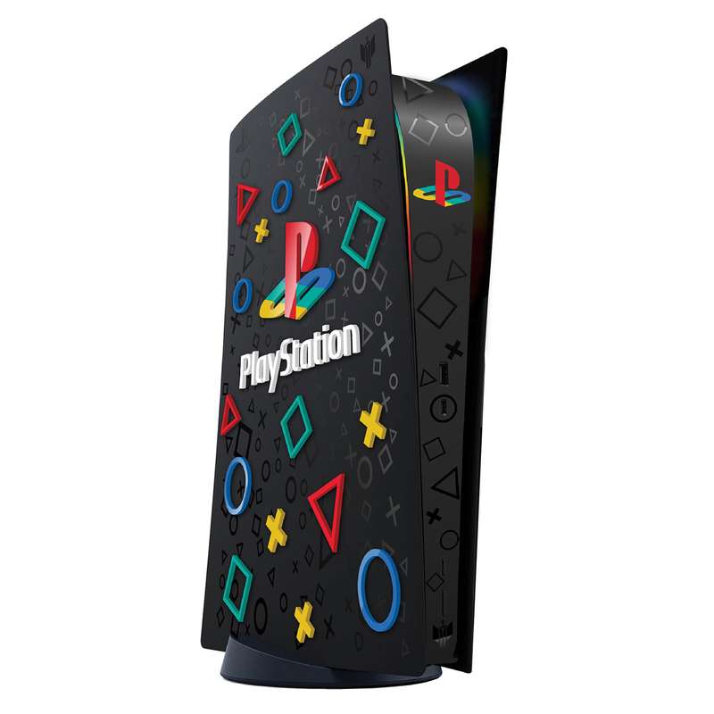محافظ و برچسب کنسول بازی PlayStation5 ویگارد مدل فیس پلیت سه بعدی طرح Logo Digital Edition مجموعه 4 عددی