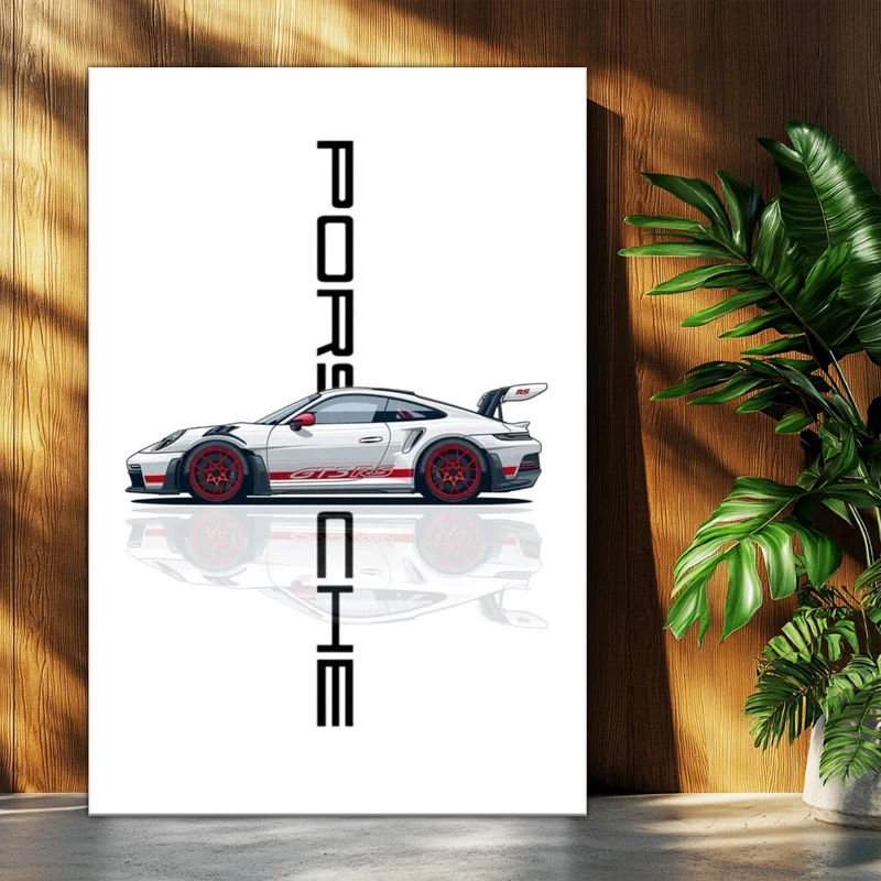 تابلو شاسی بکلیت طرح ماشین و خودرو پورشه PORSCHE 911 GT3 RS مدل T-po1733