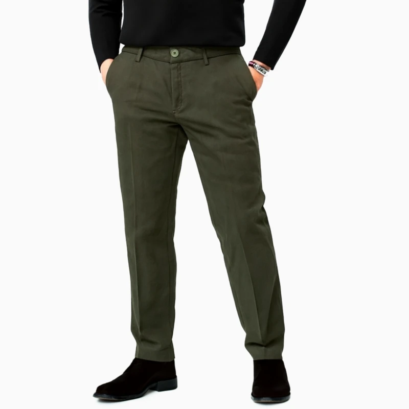 شلوار معمولی (regular fit) مردانه مدل کتان کلاسیک کد sh174