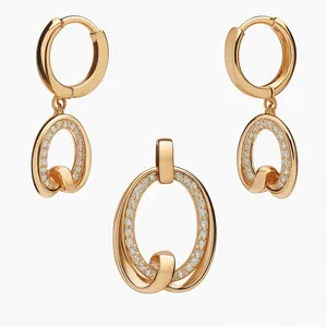 نیم ست زنانه ژوپینگ مدل پیچی نگین دار