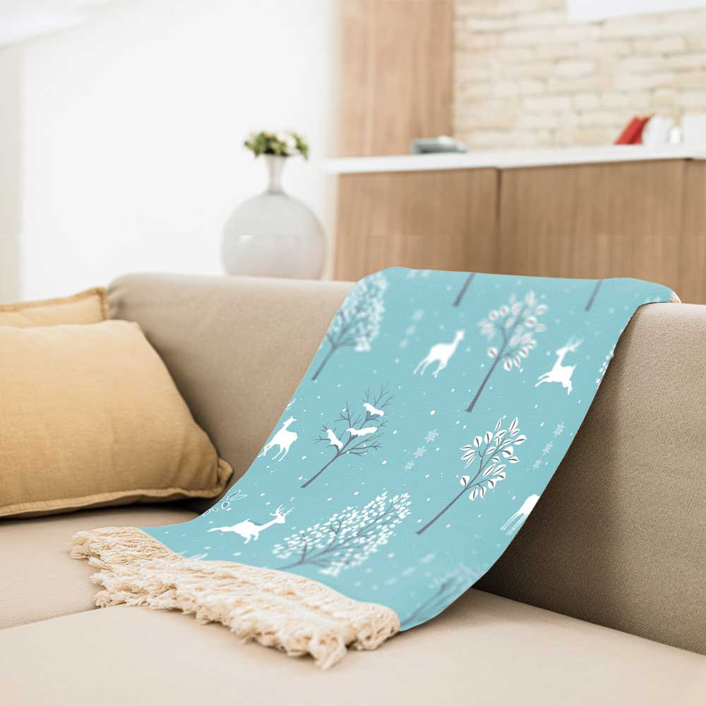 شال مبل طرح زمستان و گوزن کد Q2SH1067 سایز 98x180 سانتی متر شال مبل طرح زمستان و گوزن کد Q2SH1067 سایز 98x180 سانتی متر