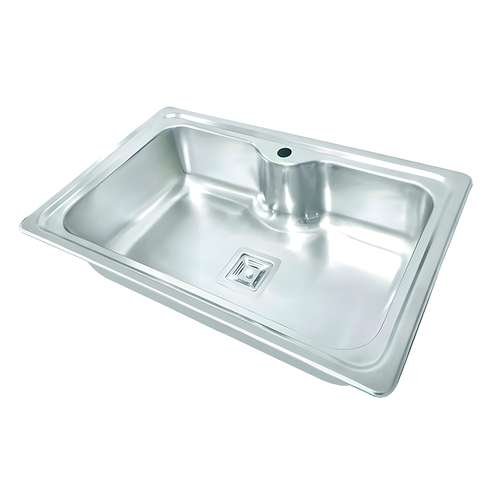 سینک ظرفشویی استیل توکار یک لگنه نگین الماس مدل SA54