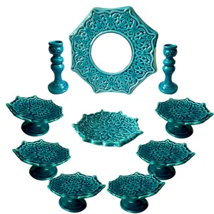 مجموعه ظروف هفت سین 10 پارچه مدل یاس کد 3G1