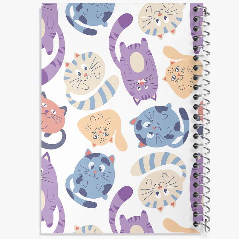 دفتر ژورنال نویسی 50 برگ خندالو مدل نقطه ای طرح گربه (Cat) کد N351
