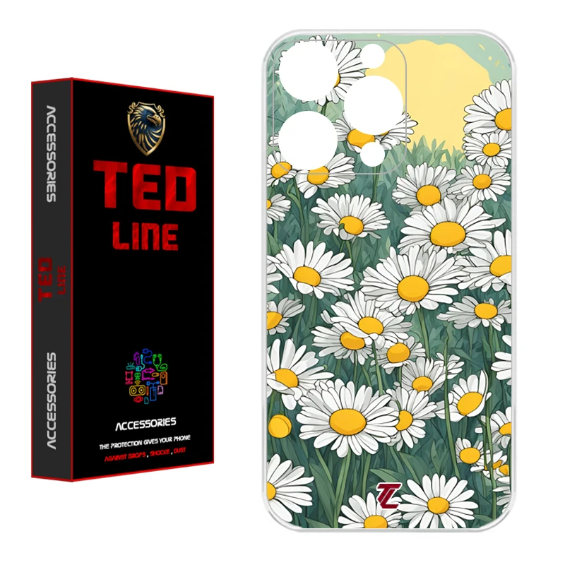 کاور تدلاین طرح گل بابونه کد 1141 مناسب برای گوشی موبایل اپل Iphone 15 Pro