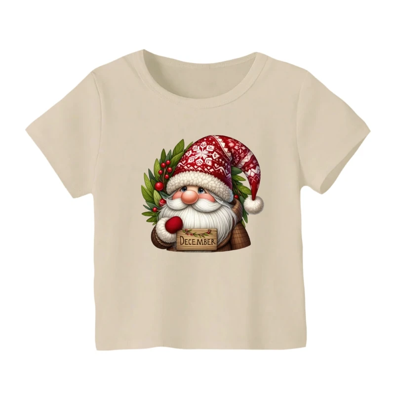 تی شرت آستین کوتاه بچگانه مدل بابانوئل کریسمس کد 35