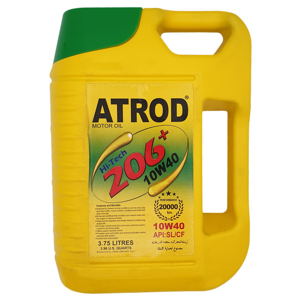 روغن موتور خودرو آترود مدل 10W40 hitech 206 plus حجم 3750 میلی لیتر