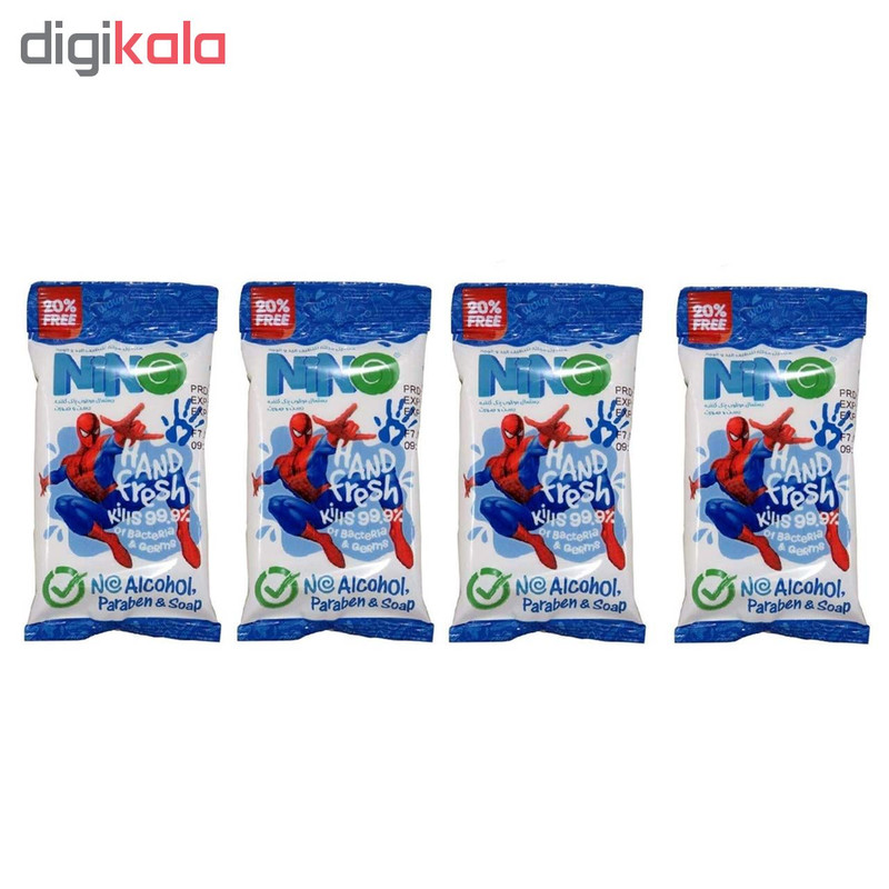 دستمال مرطوب نینو کد 003 مجموعه 4 عددی