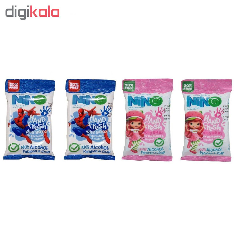 دستمال مرطوب نینو کد 004 مجموعه 4 عددی دستمال مرطوب نینو کد 004 مجموعه 4 عددی