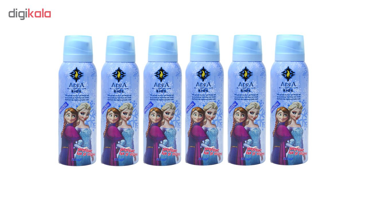 اسپری خوشبو کننده بدن کودک آدرا مدل Frozen حجم 125میلی لیتر مجموعه 6 عددی