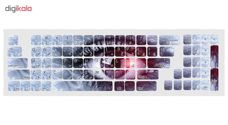برچسب حروف فارسی کیبورد طرح چشم کد 113