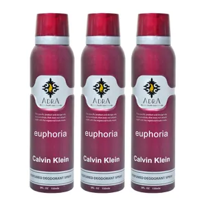 اسپری خوشبو کننده بدن زنانه آدرا مدل euphoria calvin klein حجم 150 میلی لیتر مجموعه 3 عددی