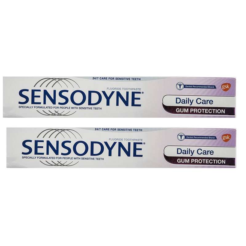 خمیر دندان سنسوداین سری Daily Care مدل Gum Protection حجم 75 میلی لیتر مجموعه 2 عددی خمیر دندان سنسوداین سری Daily Care مدل Gum Protection حجم 75 میلی لیتر مجموعه 2 عددی