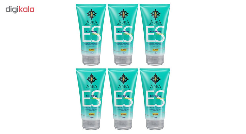 اسکراب لایه بردار پوست آدرا مدل ES حجم 150 میلی لیتر مجموعه 6 عددی اسکراب لایه بردار پوست آدرا مدل ES حجم 150 میلی لیتر مجموعه 6 عددی