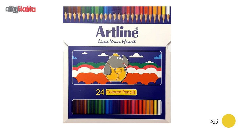 مداد رنگی 24 رنگ آرت لاین مدل ECP24-P/IL